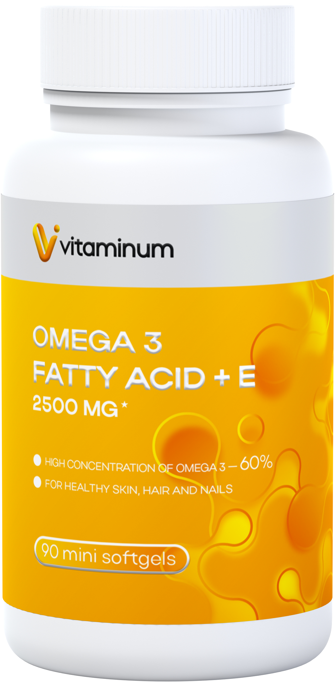  Vitaminum ОМЕГА 3 60% + витамин Е (2500 MG*) 90 капсул 700 мг  в Стрежевое